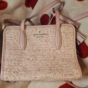 Kate Spade Blush Woven Satchel